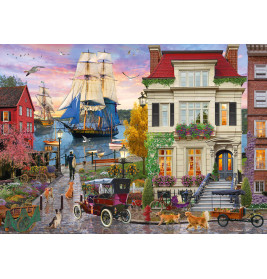 Schmidt Spiele Puzzle Schiff im Hafen 1000 Teile | maritime Ansicht