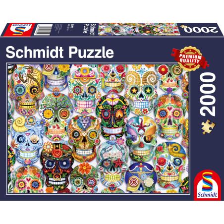 Schmidt Spiele La Catrina Puzzle 2000 Teile – Detailreiche mexikanische Folklore erleben