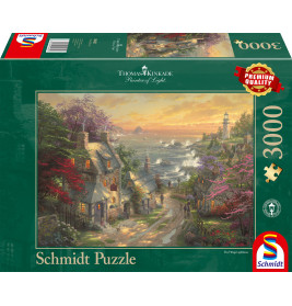 Schmidt Spiele Puzzle – Thomas Kinkade 'Dörfchen am Leuchtturm' 3000 Teile