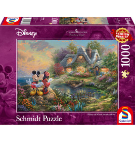 Schmidt Spiele Puzzle Sweethearts: Disney Mickey & Minnie – 1000 Teile | Ideal für Fans