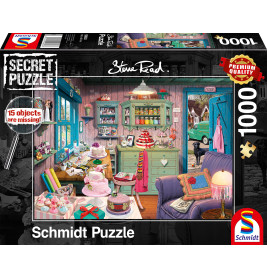 Schmidt Spiele Secret Puzzle 'Großmutters Stube' – 1000 Teile | Entspannung & Rätselspaß ab 12
