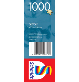 Schmidt Spiele Puzzle Katzen-Mimik 1000 Teile – Detailreiche Katzen-Gesichter