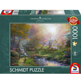 Schmidt Spiele Puzzle Thomas Kinkade A Mother's Perfect Day – 1000 Teile | Premium Puzzle
