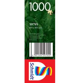 Selecta Puzzle Blüten, Fell und Federn 1000 Teile – Farbenfrohes Naturmotiv