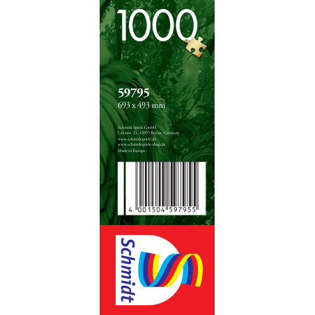 Selecta Puzzle Blüten, Fell und Federn 1000 Teile – Farbenfrohes Naturmotiv