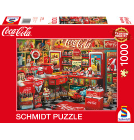 Schmidt Spiele Coca Cola Nostalgie-Shop Puzzle – 1000 Teile Puzzle-Spaß