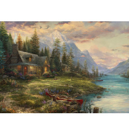 Schmidt Spiele Puzzle 1000 Teile 'Ausflug am Vatertag' – Thomas Kinkade Motiv ab 12 Jahre