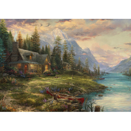 Schmidt Spiele Puzzle 1000 Teile 'Ausflug am Vatertag' – Thomas Kinkade Motiv ab 12 Jahre
