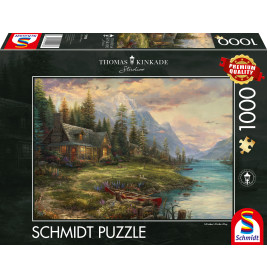 Schmidt Spiele Puzzle 1000 Teile 'Ausflug am Vatertag' – Thomas Kinkade Motiv ab 12 Jahre