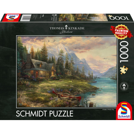 Schmidt Spiele Puzzle 1000 Teile 'Ausflug am Vatertag' – Thomas Kinkade Motiv ab 12 Jahre
