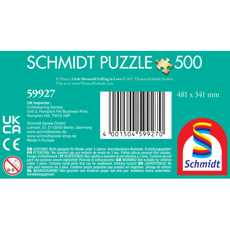 Schmidt Spiele Thomas Kinkade Disney Puzzle – Arielle 500 Teile (59927)