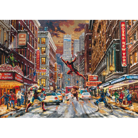 Schmidt Spiele Marvel Deadpool Snow Day Puzzle – 1000 Teile | Humorvolles Motiv für Fans ab 12 Jahre