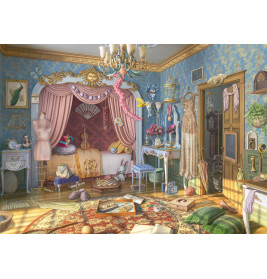 Schmidt Spiele 59976 JUNE'S JOURNEY Puzzle Junes Schlafzimmer 1.000 Teile – detailgetreu