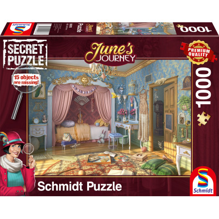 Schmidt Spiele 59976 JUNE'S JOURNEY Puzzle Junes Schlafzimmer 1.000 Teile – detailgetreu