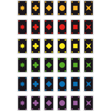 Schmidt Spiele Qwirkle Cards – Das preisgekrönte Kartenspiel | 2-4 Spieler | ab 8 Jahren