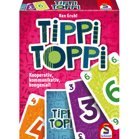 Schmidt Spiele Tippi Toppi – Kooperatives Kartenspiel für 2-4 Spieler. Kommunikation & Bluff.