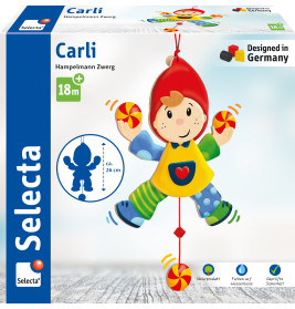 Schmidt Spiele Carli Hampelmann Holz Zwerg mit Jonglierbällen – 26 cm