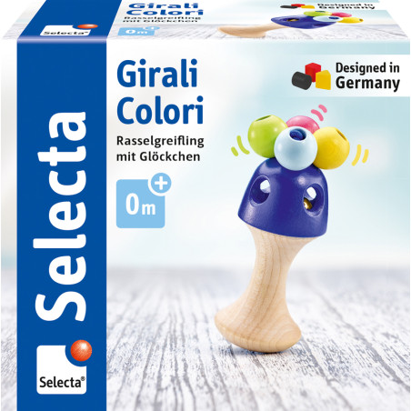 Selecta Girali Colori Greifling Baby – Holzgreifling für Sinne, Formen & Farben