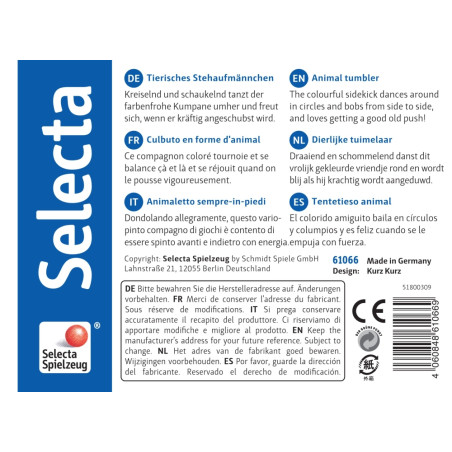 Selecta Wackel Max Beautykoffer | Holz Spielset für Rollenspiele & Styling – Ab 3 Jahren