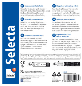 Selecta Sortierrolle 13 cm – Holz-Formen Sortierspiel für Feinmotorik & Farbenlehre