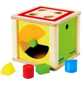 Varianto Holz-Sortierbox mit Bausteinen für Kinder | Pädagogisches Spielzeug