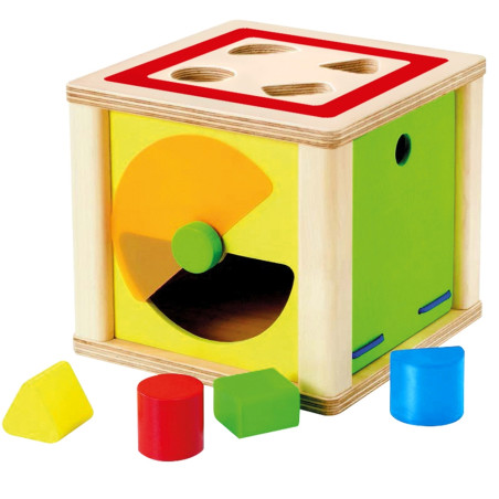 Varianto Holz-Sortierbox mit Bausteinen für Kinder | Pädagogisches Spielzeug