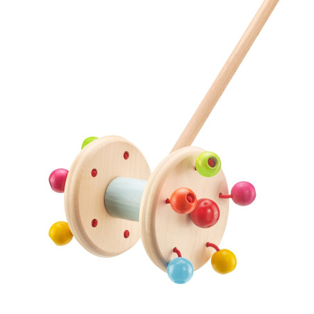 Selecta Holz Roller Baby Schiebefigur 10cm | Motorikspielzeug ab 6 Monate