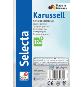 Schmidt Spiele Selecta Karussell Schiebefigur 20cm – Fördert Motorik & Freude | EAN 4060848620316