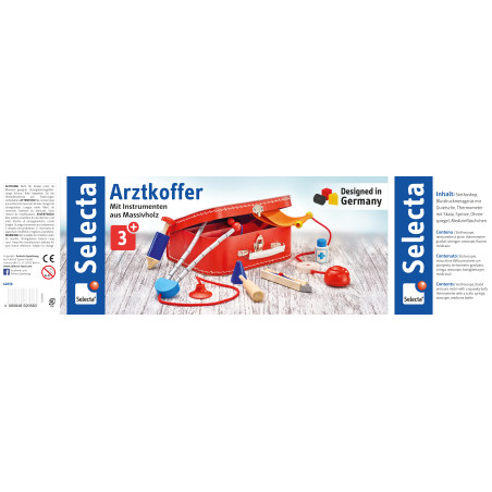 Schmidt Spiele Selecta Arztkoffer – Doktor-Rollenspielset für Kinder ab 3 Jahre | 25x18 cm
