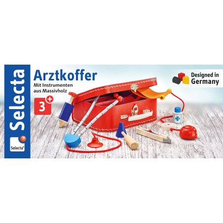 Schmidt Spiele Selecta Arztkoffer – Doktor-Rollenspielset für Kinder ab 3 Jahre | 25x18 cm