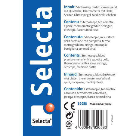 Schmidt Spiele Selecta Arztkoffer – Doktor-Rollenspielset für Kinder ab 3 Jahre | 25x18 cm