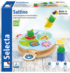 Selecta Saltino Sortierbox | Klett-Baustellenfahrzeuge zum kreativen Kombinieren – 22 cm