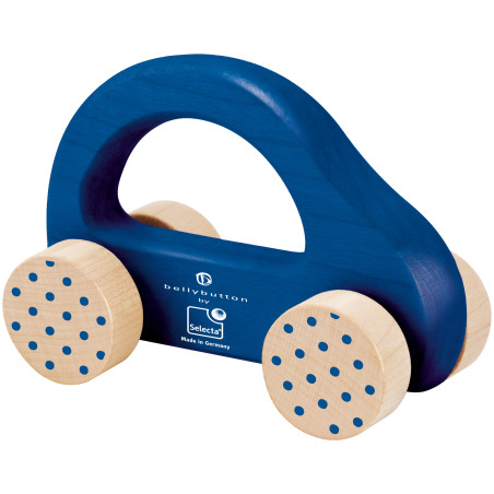 Baby Flitzer Auto blau 10cm – Ergonomisch, fördert Motorik, für kleine Babyhände ab 6 Monaten