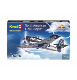 Revell® Geschenkset Flying Bulls T-28B Trojan 1:72 – Modellbausatz inkl. Farben & Kleber