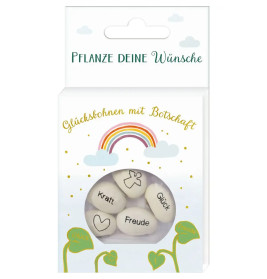 Geprägte Saatbohnen - Pflanze deine Wünsche (Glücksbohnen)