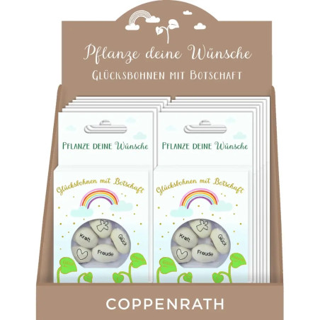 Geprägte Saatbohnen - Pflanze deine Wünsche (Glücksbohnen)