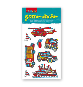 Glitter-Sticker Feuerwehr 2
