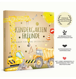 Kindergartenfreunde – Baustelle: ein Album für meine ersten Freunde (Freundebuch Kindergarten 3 Jahr