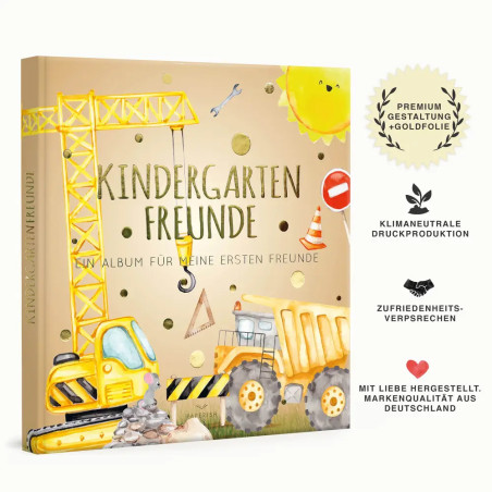 Kindergartenfreunde – Baustelle: ein Album für meine ersten Freunde (Freundebuch Kindergarten 3 Jahr