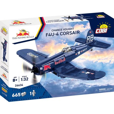 COBI® Flying Bulls Chance Vought F4U-4 Corsair Bausteinmodell 1:32 | Sammlerstück