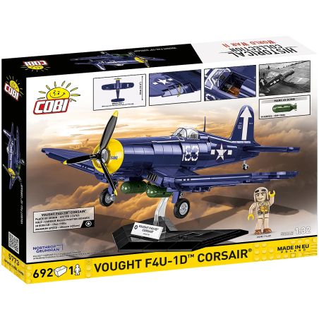 COBI Vought F4U-1 Corsair – Modellbausatz des WW2 Jagdflugzeugs – Detailgetreu, Bausteine, ab 8 Jahre