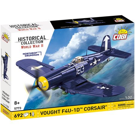 COBI Vought F4U-1 Corsair – Modellbausatz des WW2 Jagdflugzeugs – Detailgetreu, Bausteine, ab 8 Jahre