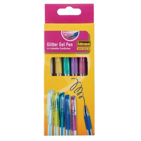 Idena Glitter Gel Pen 6-tlg.