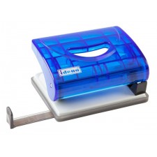 Locher m. Anschlagschiene, transluzent blau