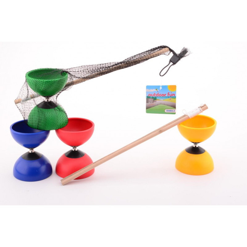 Outdoor Fun Diabolo mit Holzstäbchen
