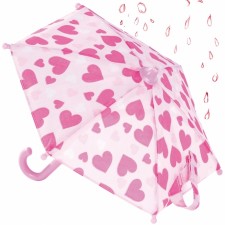 Götz 3402022 Regenschirm für Puppen, rosa Herzchen