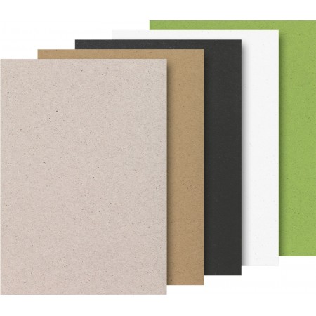 Naturkartonblock A4, sort.