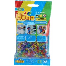 HAMA Bügelperlen Midi - Transparent Glitter Mix 1000 Perlen