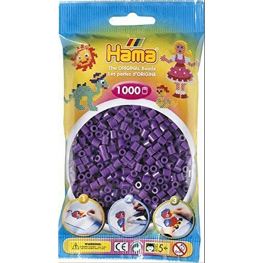 HAMA Perlen, lila, 1.000 Stück