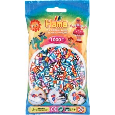 HAMA Bügelperlen Midi - gestreift Mix 1000 Perlen (6 Farben)